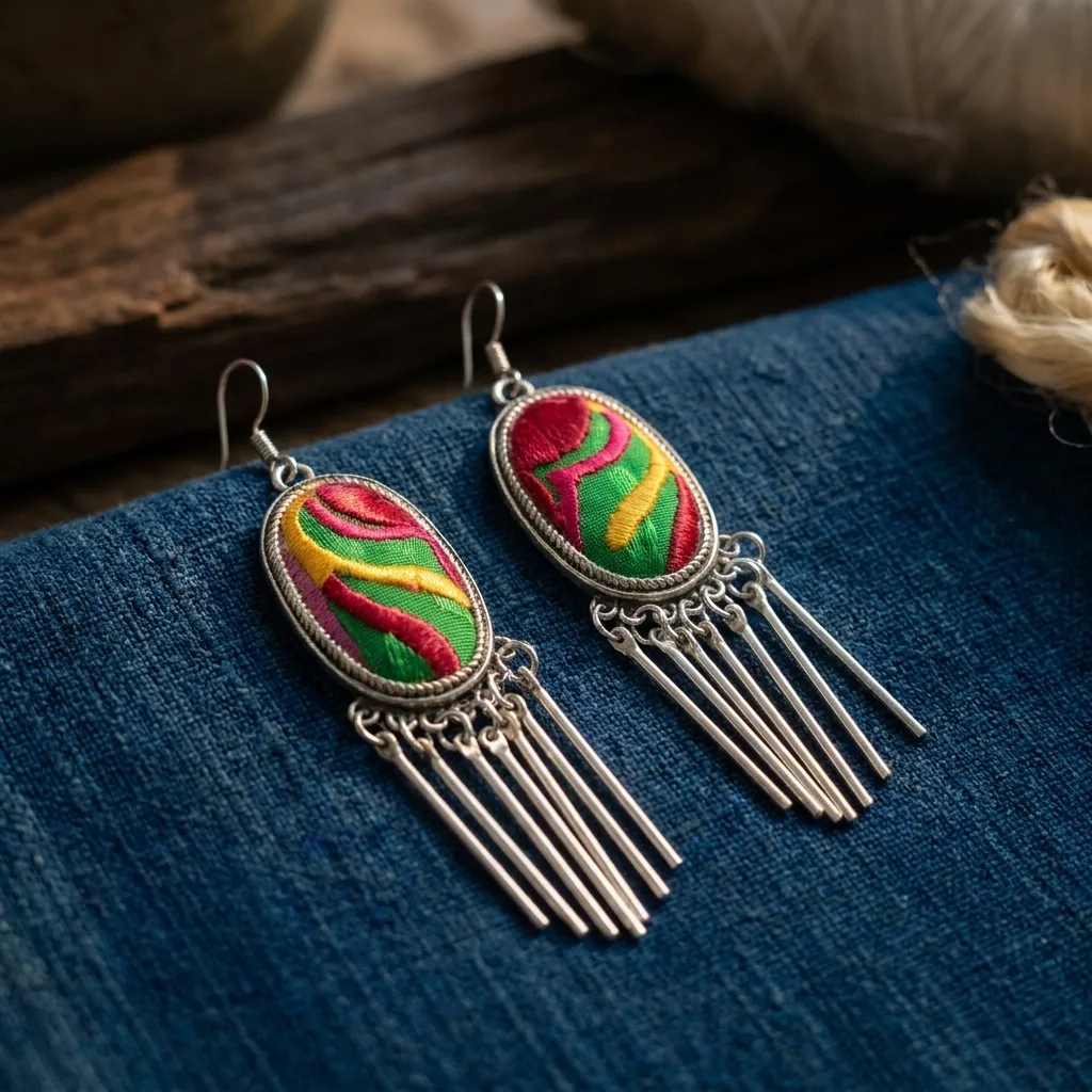 Transformation avant après de boucles d’oreilles, visuel généré